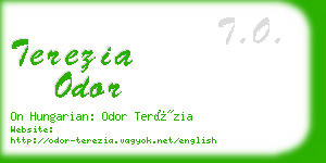 terezia odor business card